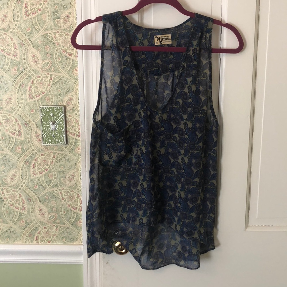 Show Me Your Mumu sheer paisley top